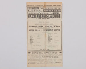 1905 CUP FINAL PROGRAM Villa v Newcastle 